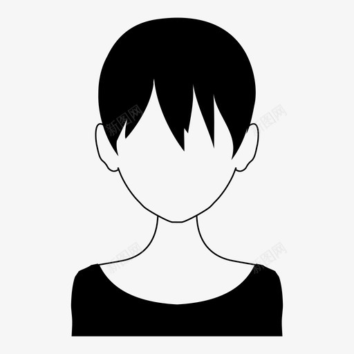发型头像女人图标svg_新图网 https://ixintu.com 发型 头像 女人 女人发型