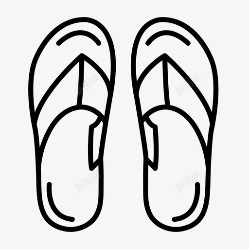 采购产品凉鞋海滩鞋图标svg_新图网 https://ixintu.com 拖鞋 海滩 采购产品凉鞋 鞋 鞋类