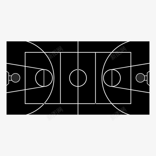 篮球场比赛运动图标svg_新图网 https://ixintu.com 团队 比赛 篮球场 运动