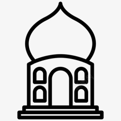 波斯语清真寺巴德沙希清真寺建筑图标高清图片