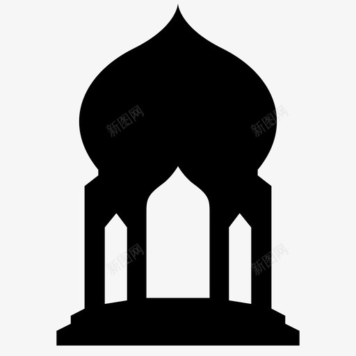 清真寺巴德沙希清真寺建筑图标svg_新图网 https://ixintu.com 巴德沙希清真寺 建筑 波斯语 清真寺 礼拜 祈祷