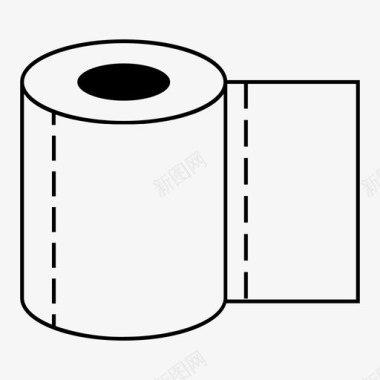 卫生纸厕所纸巾图标图标