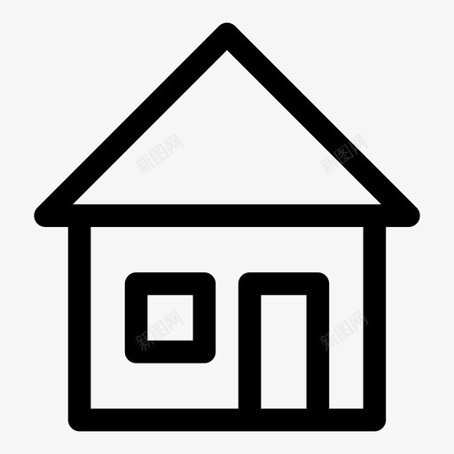 房子纯线条图标svg_新图网 https://ixintu.com 房子 纯线条