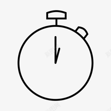 秒表计时时钟和时间图标图标