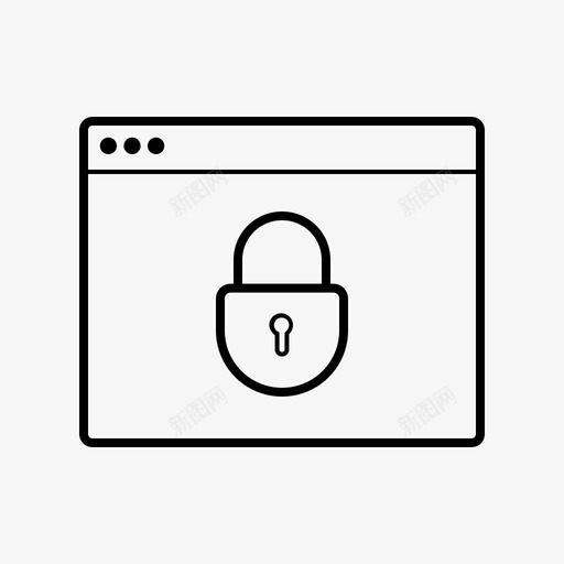 web安全浏览器锁定图标svg_新图网 https://ixintu.com officeweb web安全 受限 密码 浏览器 锁定