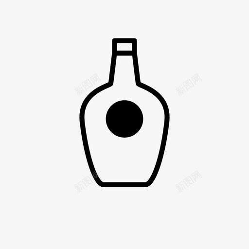 威士忌瓶子玻璃瓶图标svg_新图网 https://ixintu.com 威士忌 玻璃瓶 瓶子 酒 食物饮料
