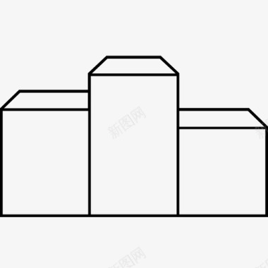 领奖台竞赛获胜者图标图标
