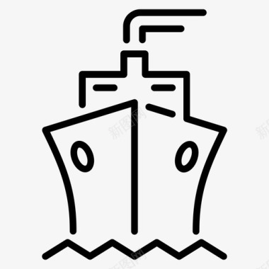 船游船泰坦尼克号图标图标