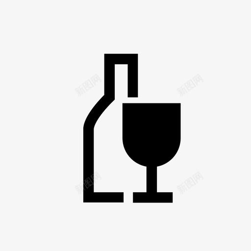 酒酒杯酒标导航立体风格图标svg_新图网 https://ixintu.com 酒 酒杯 酒标导航立体风格