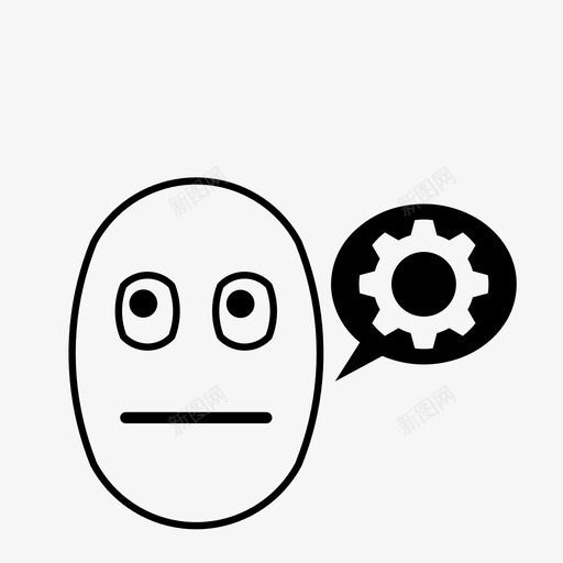 解决问题齿轮表情图标svg_新图网 https://ixintu.com 脸 表情 解决问题 齿轮