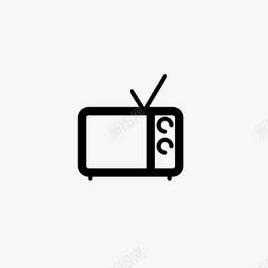 电视天线娱乐图标图标