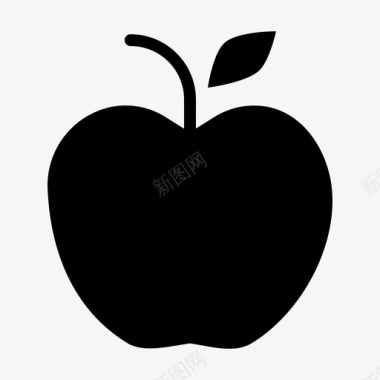 苹果碳水化合物食物图标图标
