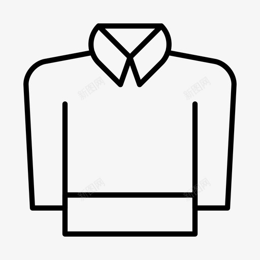 衬衫衣服外套图标svg_新图网 https://ixintu.com 外套 套头衫 时装 服装 毛衣 简单 衣服 衬衫