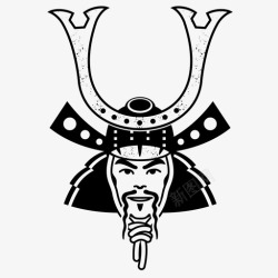日本战士武士头盔日本图标高清图片