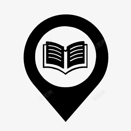 地点书籍图书馆图标svg_新图网 https://ixintu.com 书籍 图书馆 地点