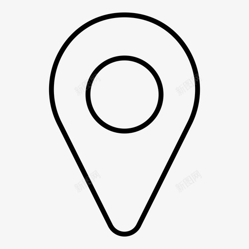 地图针记号笔图标svg_新图网 https://ixintu.com 地图针 记号笔