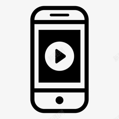 智能手机播放视频youtube图标图标