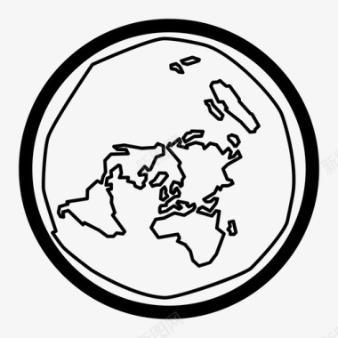 平地世界世界地图图标图标