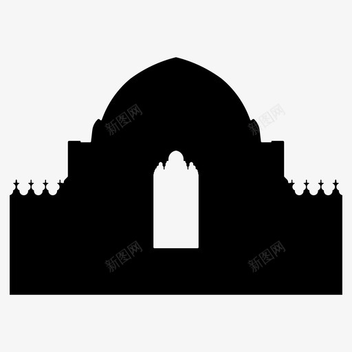 清真寺建筑伊斯兰图标svg_新图网 https://ixintu.com 伊斯兰 图案 建筑 清真寺