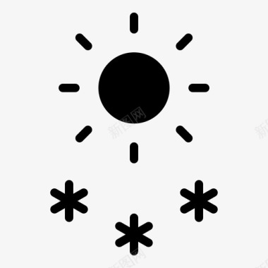 白雪白天天气预报图标图标