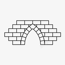 砖拱驳壳砖拱建筑砌砖图标高清图片