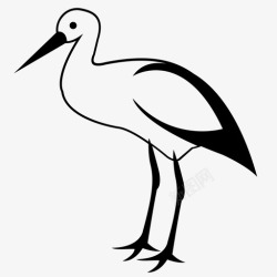 阿尔萨斯鹳阿尔萨斯鸟图标高清图片