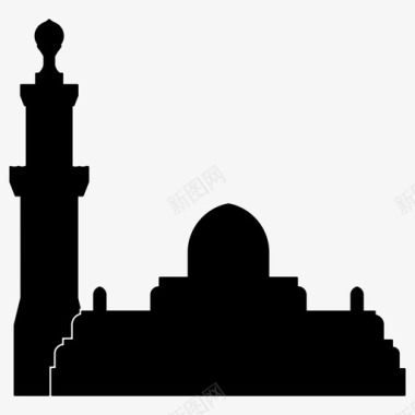 伊斯兰图案阿拉伯建筑图标图标