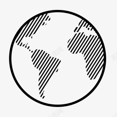 地球国际地图图标图标