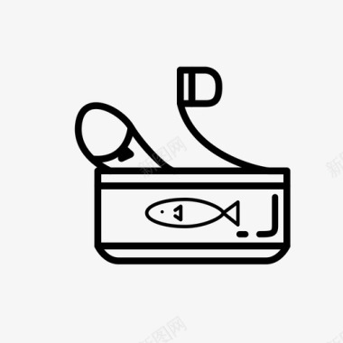 金枪鱼罐头鱼罐头食品图标图标