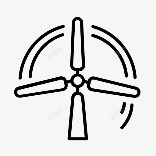 风力涡轮机绿色能源可再生能源图标svg_新图网 https://ixintu.com 可再生能源 可持续性 绿色能源 风力涡轮机