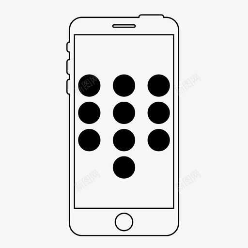 手机应用程序拨号板iphone图标svg_新图网 https://ixintu.com iphone 手机应用程序 拨号板 移动 移动线框
