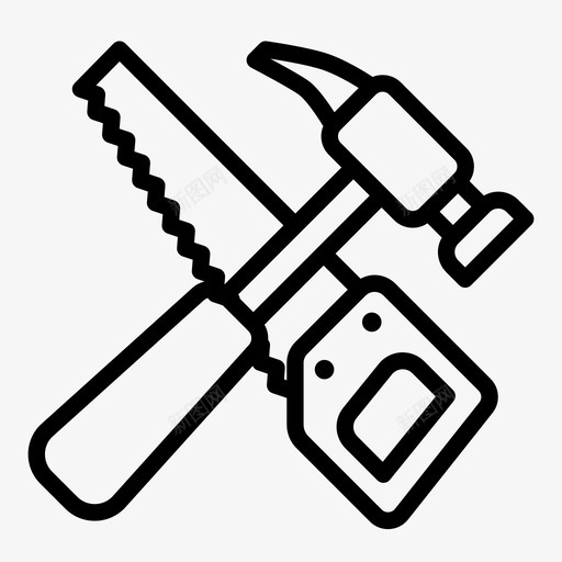 手工工具建筑锤子图标svg_新图网 https://ixintu.com 工具 建筑 手工工具 锤子 锯子
