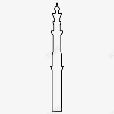 尖塔伊斯兰清真寺图标图标