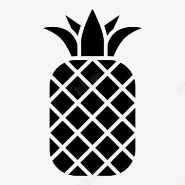 菠萝食品水果图标图标