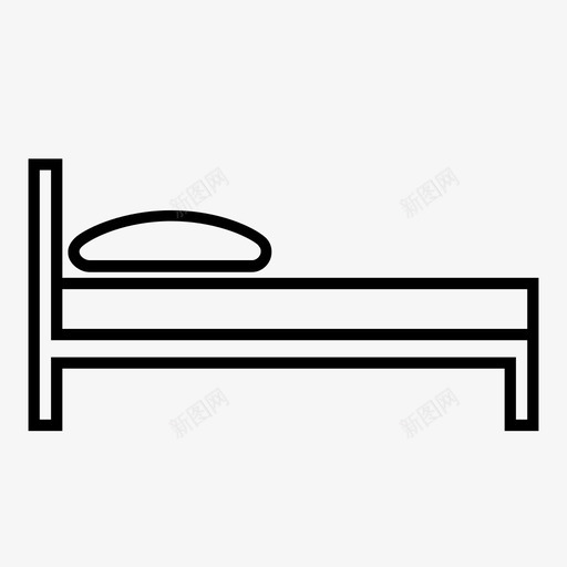 床卧室家具图标svg_新图网 https://ixintu.com 卧室 家具 床 旅馆 睡眠