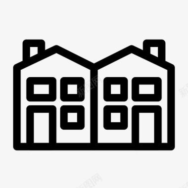 复式建筑物房屋图标图标