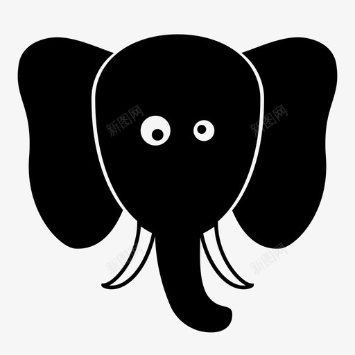 大象动物醉酒图标svg_新图网 https://ixintu.com 动物 大象 大象表情 脸 表情 象牙 醉酒