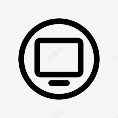 电脑屏幕电视图标图标