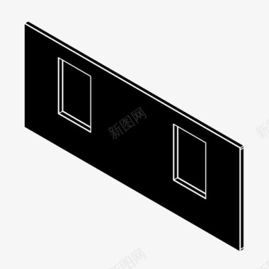 开口建筑组成建筑图标图标
