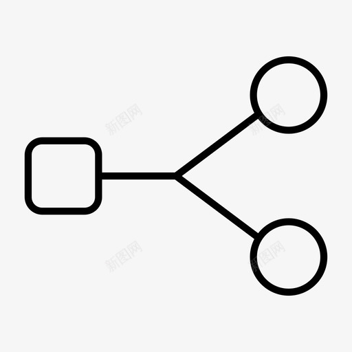 拆分流动网络图标svg_新图网 https://ixintu.com 分离 在线 拆分 流动 网络