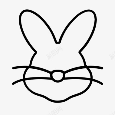 复活节兔子装饰图标图标