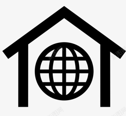 房子世界公寓全球图标图标