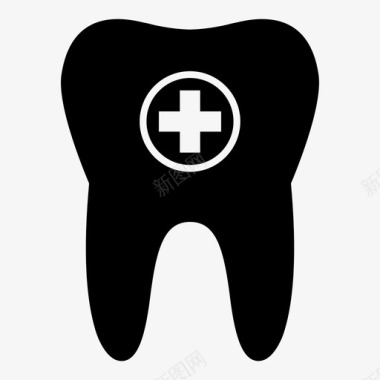 牙科急诊牙医健康图标图标