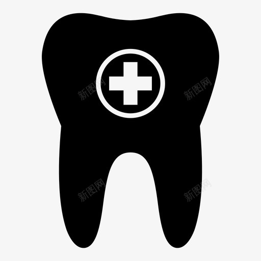 牙科急诊牙医健康图标svg_新图网 https://ixintu.com 健康 帮助 牙医 牙科反转 牙科急诊 牙齿 疼痛