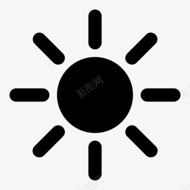 太阳天气预报晴朗图标图标