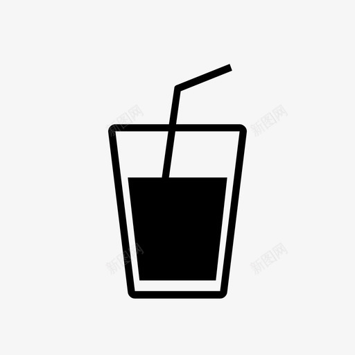 饮料果汁软饮料图标svg_新图网 https://ixintu.com 吸管 果汁 软饮料 饮料