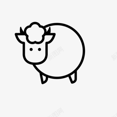 羊动物食物饮用图标图标