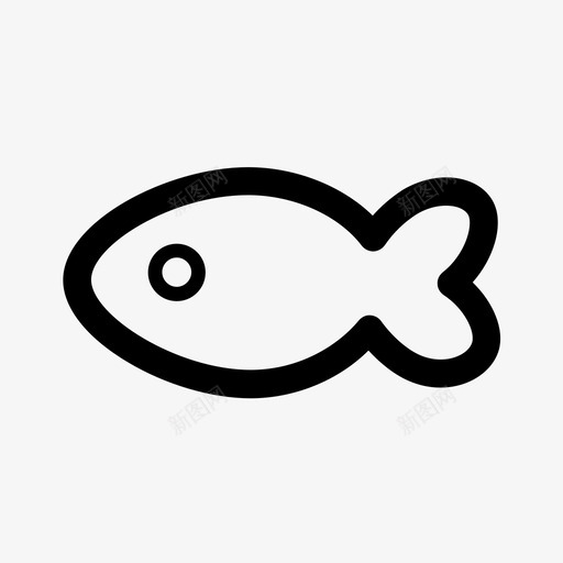 鱼动物水生图标svg_新图网 https://ixintu.com 动物 水下 水生 海洋 鱼