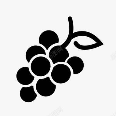 葡萄食品水果图标图标