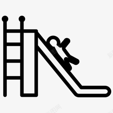 滑梯童年户外图标图标